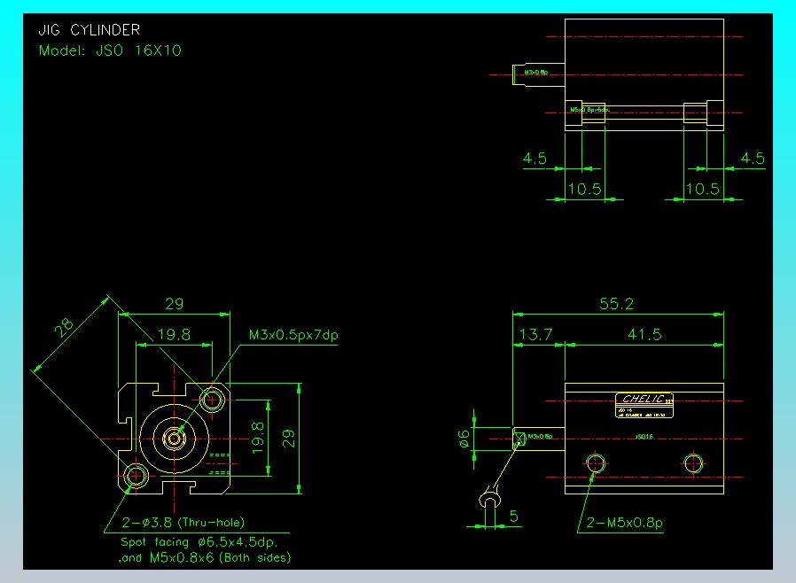 气立可CHELIC气缸油缸2D-JSO16x10