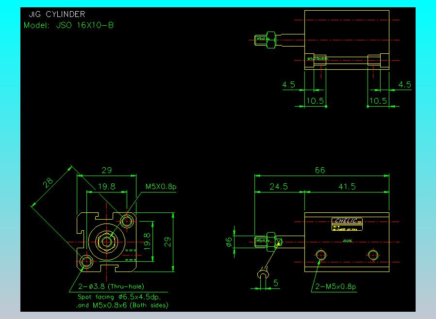 气立可CHELIC气缸油缸2D-JSO16x10-B