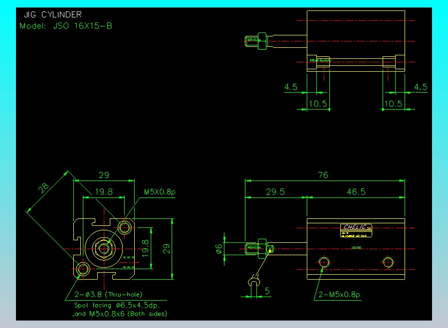 气立可CHELIC气缸油缸2D-JSO16x15-B