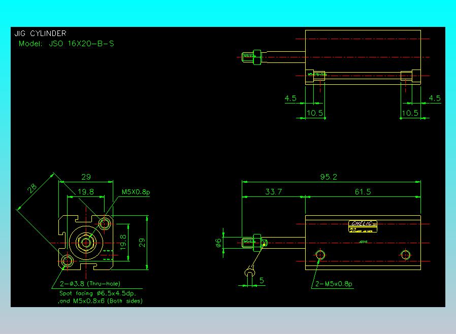 气立可CHELIC气缸油缸2D-JSO16x20-B-S