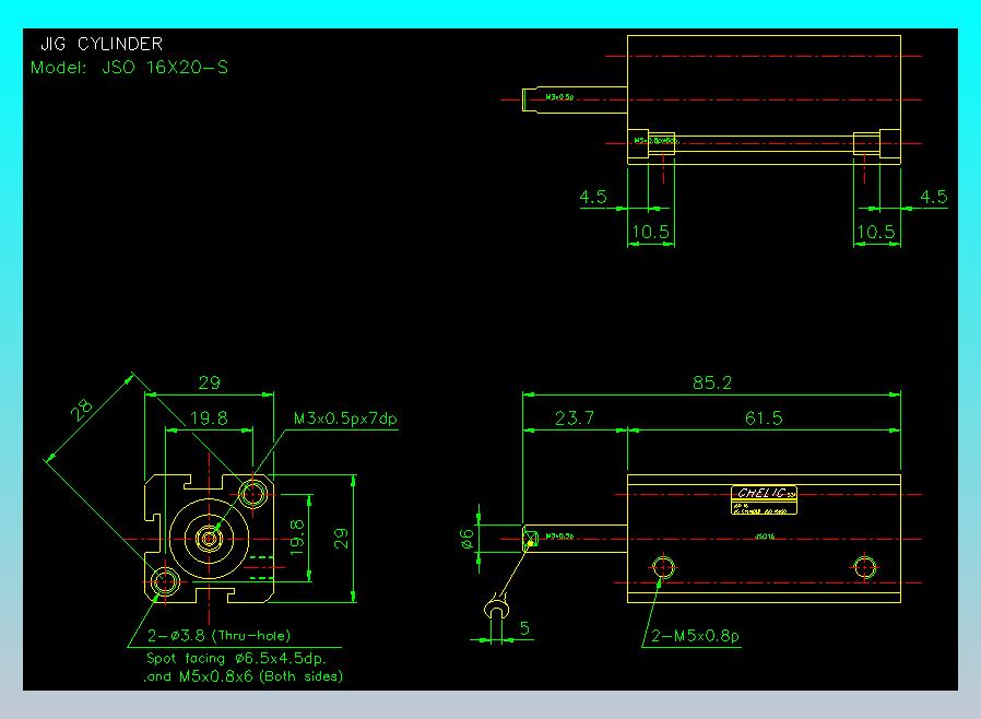 气立可CHELIC气缸油缸2D-JSO16x20-S