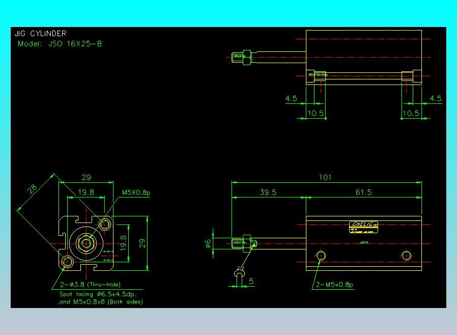 气立可CHELIC气缸油缸2D-JSO16x25-B