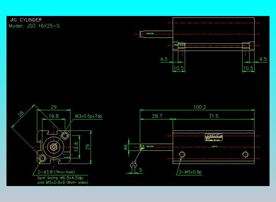 气立可CHELIC气缸油缸2D-JSO16x25-S