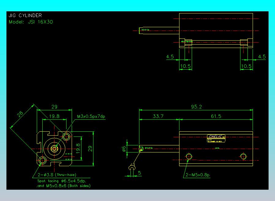 气立可CHELIC气缸油缸2D-JSO16x30