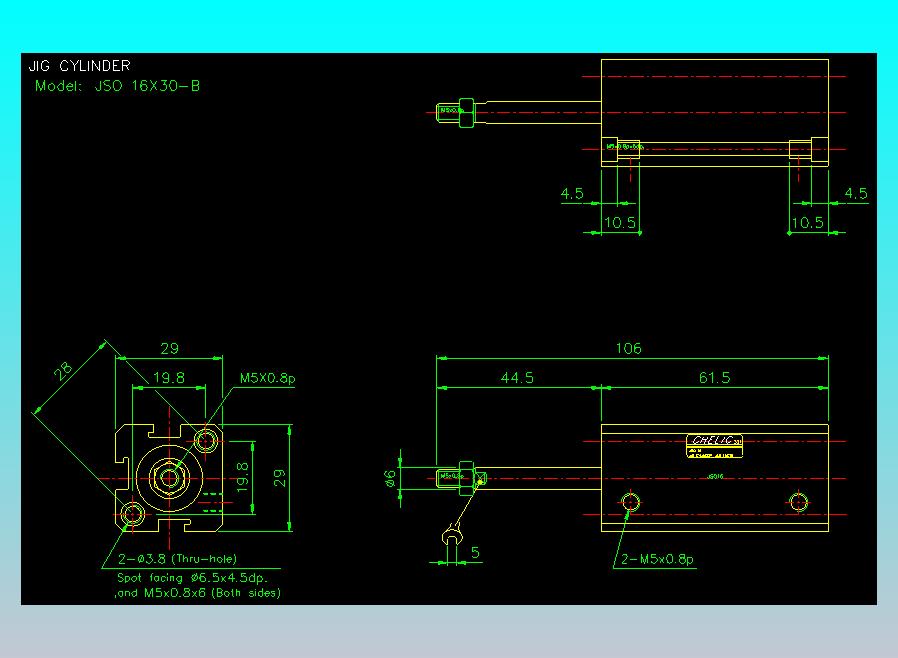 气立可CHELIC气缸油缸2D-JSO16x30-B