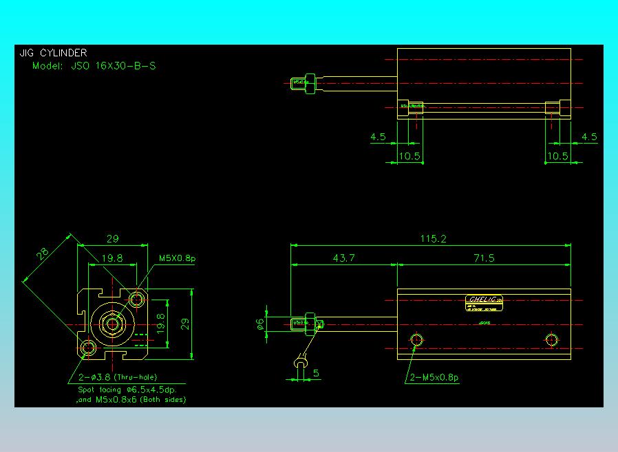 气立可CHELIC气缸油缸2D-JSO16x30-B-S