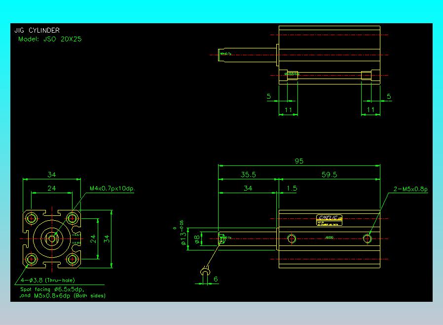 气立可CHELIC气缸油缸2D-JSO20x25