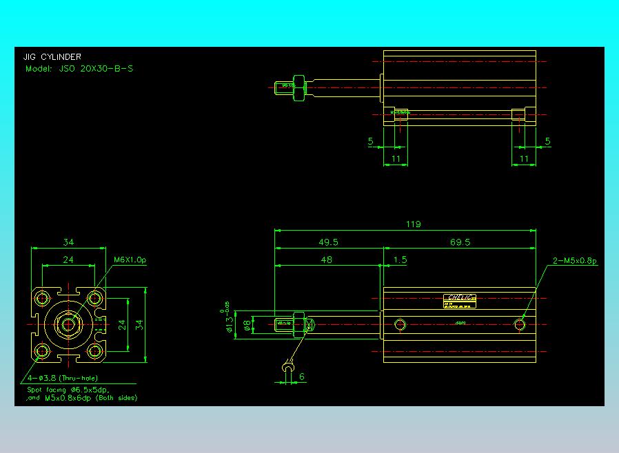 气立可CHELIC气缸油缸2D-JSO20x30-B-S