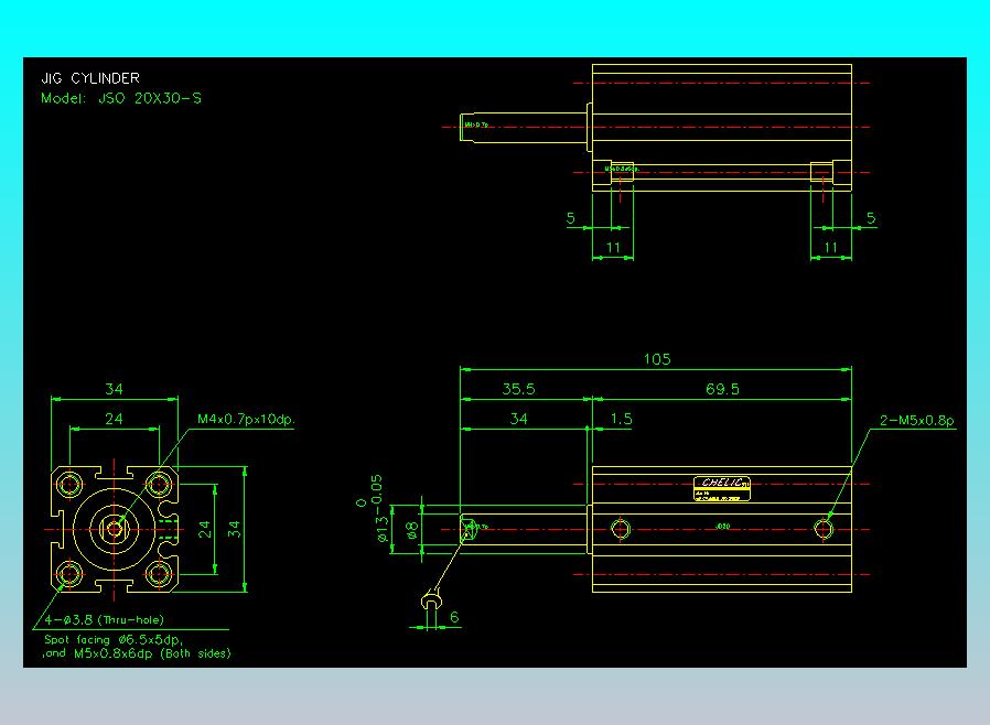 气立可CHELIC气缸油缸2D-JSO20x30-S