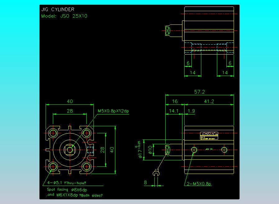 气立可CHELIC气缸油缸2D-JSO25x10