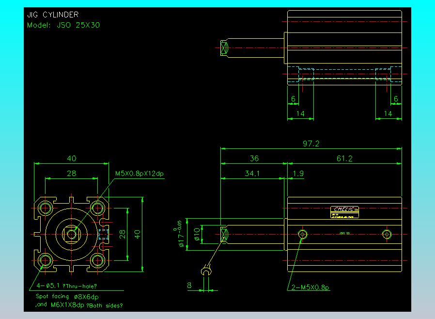 气立可CHELIC气缸油缸2D-JSO25x30