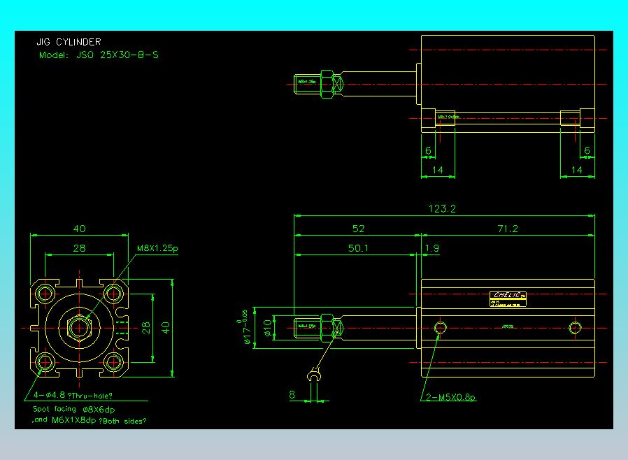 气立可CHELIC气缸油缸2D-JSO25x30-B-S