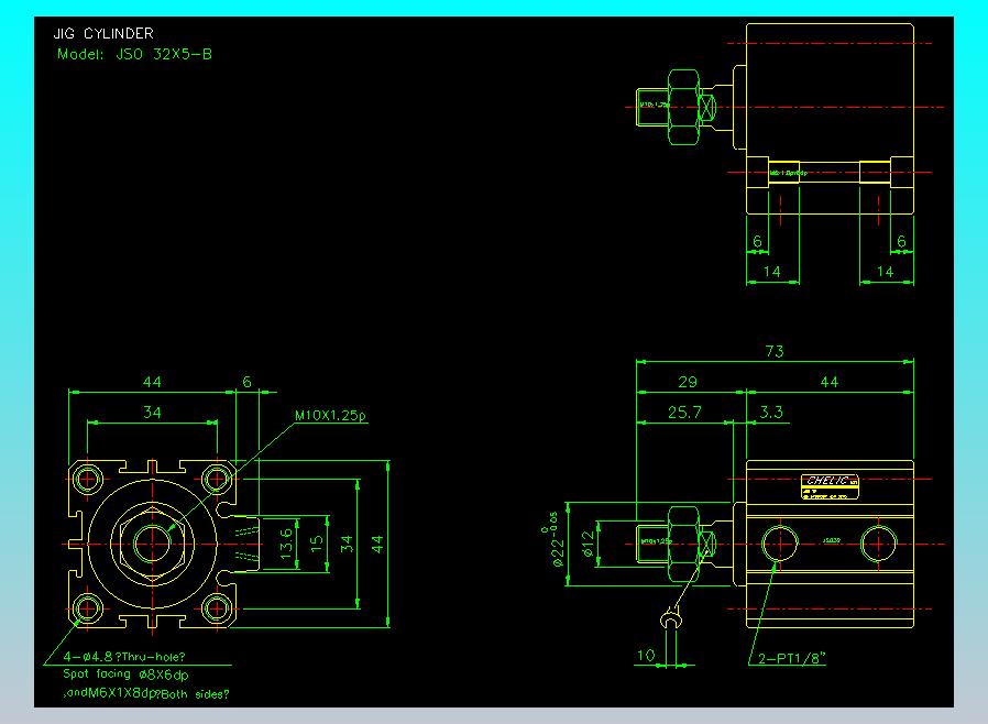 气立可CHELIC气缸油缸2D-JSO32x5-B