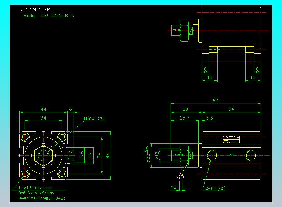 气立可CHELIC气缸油缸2D-JSO32x5-B-S