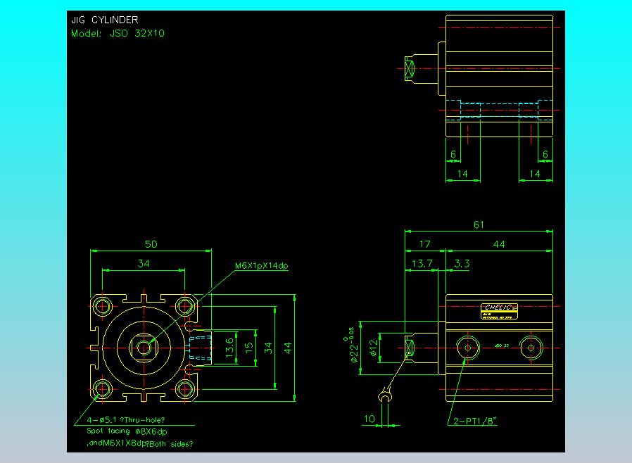 气立可CHELIC气缸油缸2D-JSO32x10