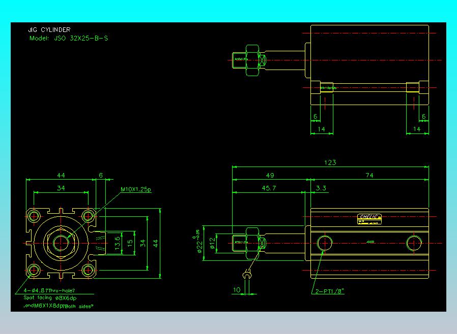 气立可CHELIC气缸油缸2D-JSO32x25-B-S