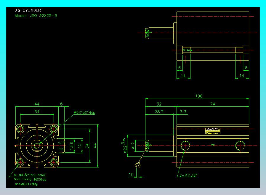 气立可CHELIC气缸油缸2D-JSO32x25-S