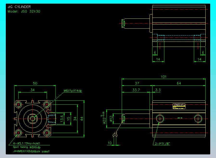 气立可CHELIC气缸油缸2D-JSO32x30