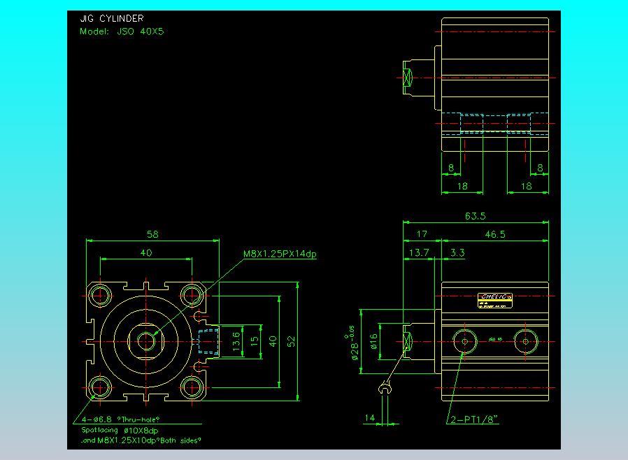 气立可CHELIC气缸油缸2D-JSO40x5