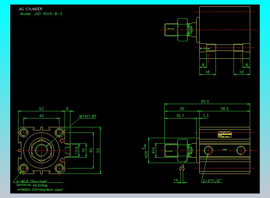气立可CHELIC气缸油缸2D-JSO40x5-B-S