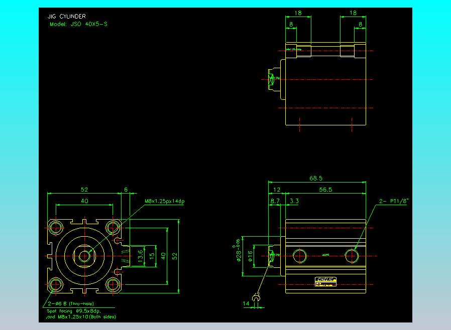 气立可CHELIC气缸油缸2D-JSO40x5-S