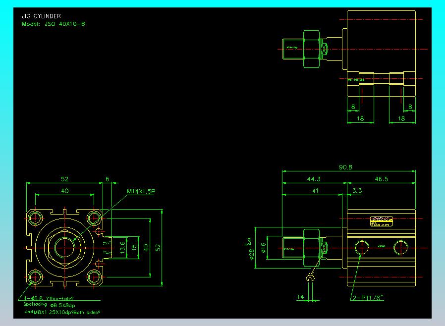 气立可CHELIC气缸油缸2D-JSO40x10-B