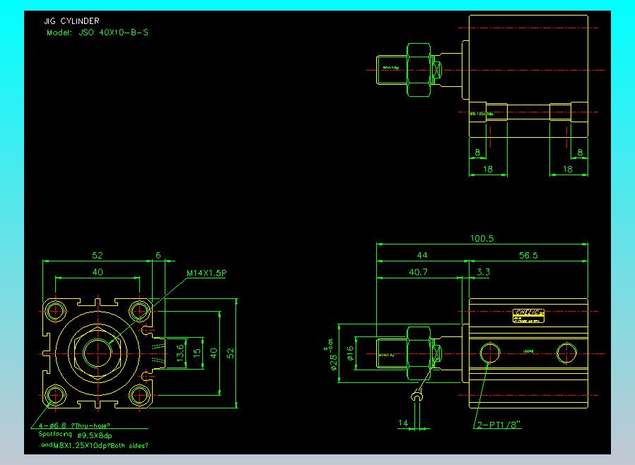 气立可CHELIC气缸油缸2D-JSO40x10-B-S