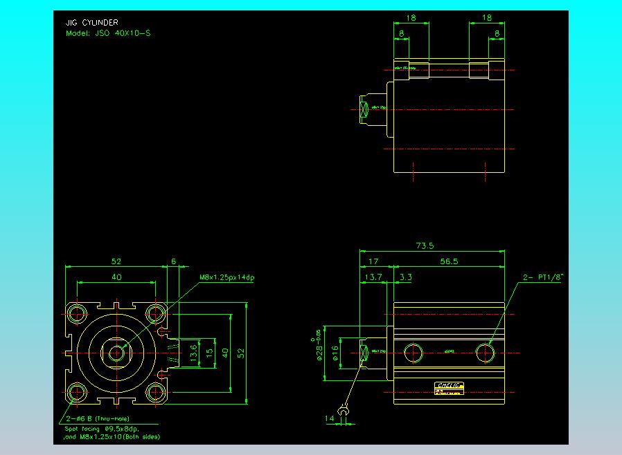 气立可CHELIC气缸油缸2D-JSO40x10-S
