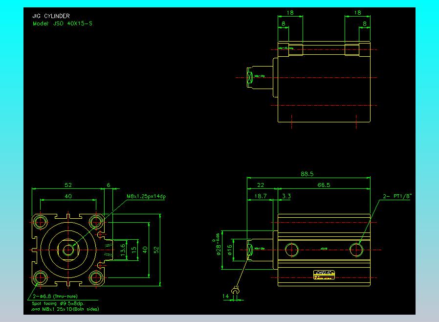 气立可CHELIC气缸油缸2D-JSO40x15-S