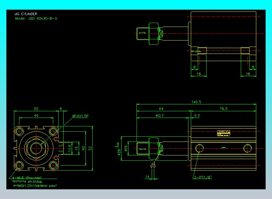 气立可CHELIC气缸油缸2D-JSO40x30-B-S