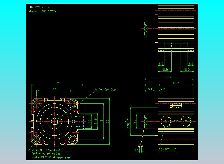 气立可CHELIC气缸油缸2D-JSO50x5
