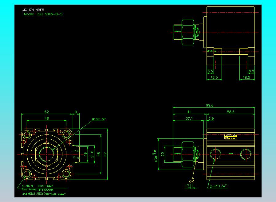 气立可CHELIC气缸油缸2D-JSO50x5-B-S