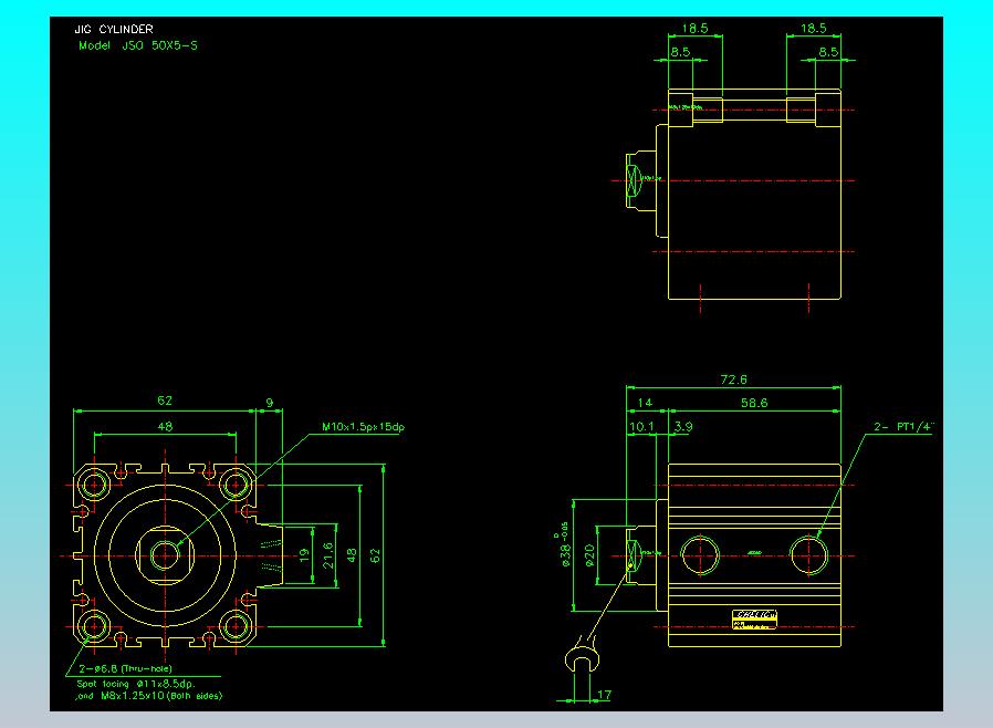 气立可CHELIC气缸油缸2D-JSO50x5-S