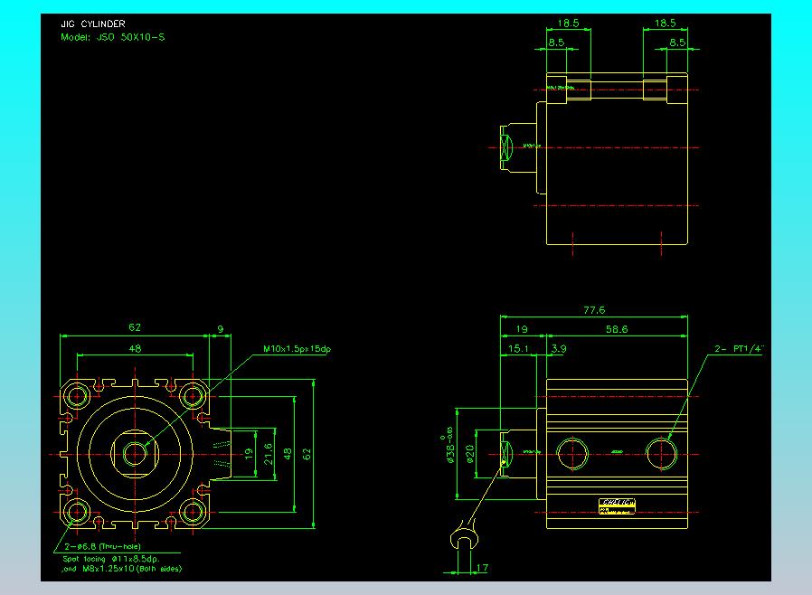 气立可CHELIC气缸油缸2D-JSO50x10-S