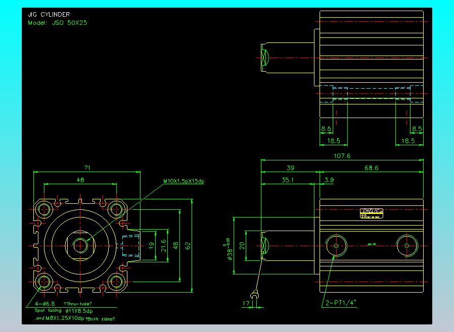 气立可CHELIC气缸油缸2D-JSO50x25