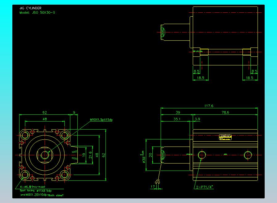 气立可CHELIC气缸油缸2D-JSO50x30-S