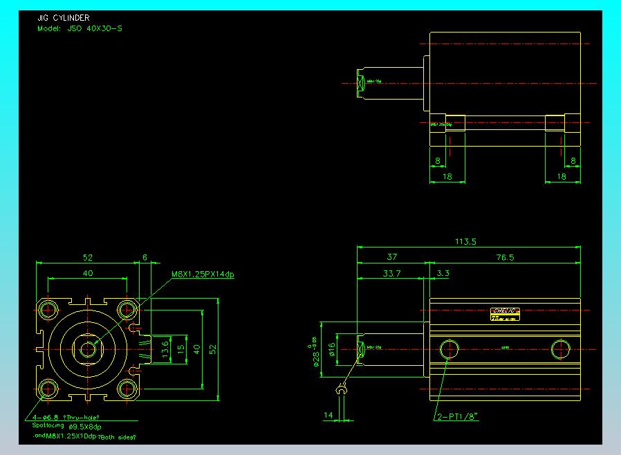 气立可CHELIC气缸油缸2D-JSO40x30-S