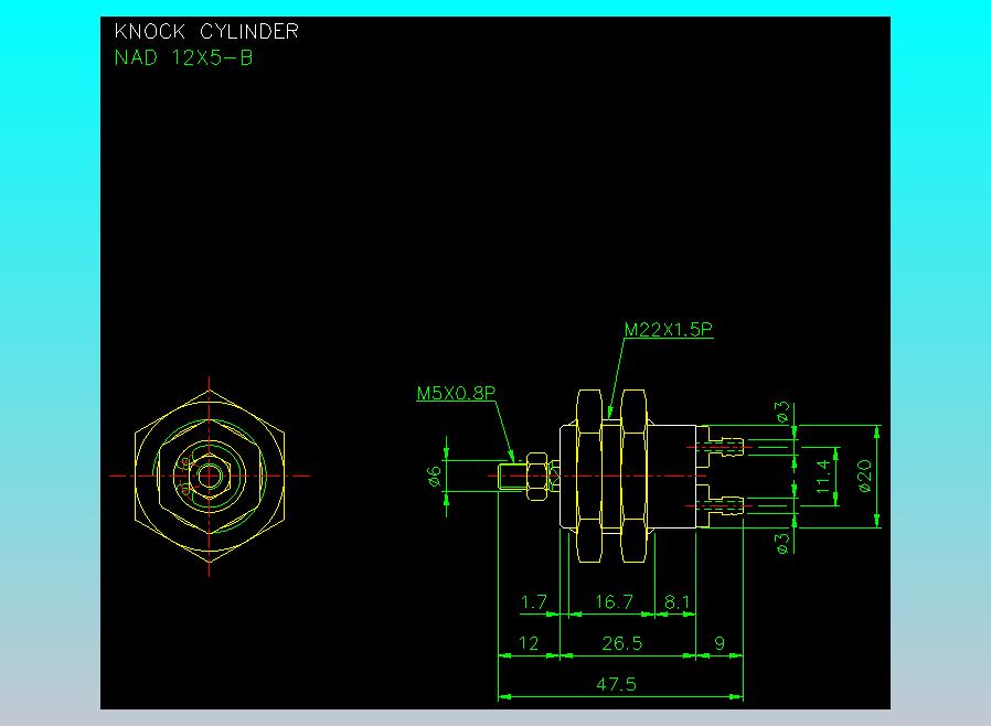 气立可CHELIC气缸油缸2D-NAD12x5-B