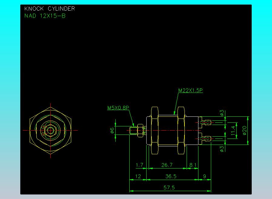 气立可CHELIC气缸油缸2D-NAD12x15-B