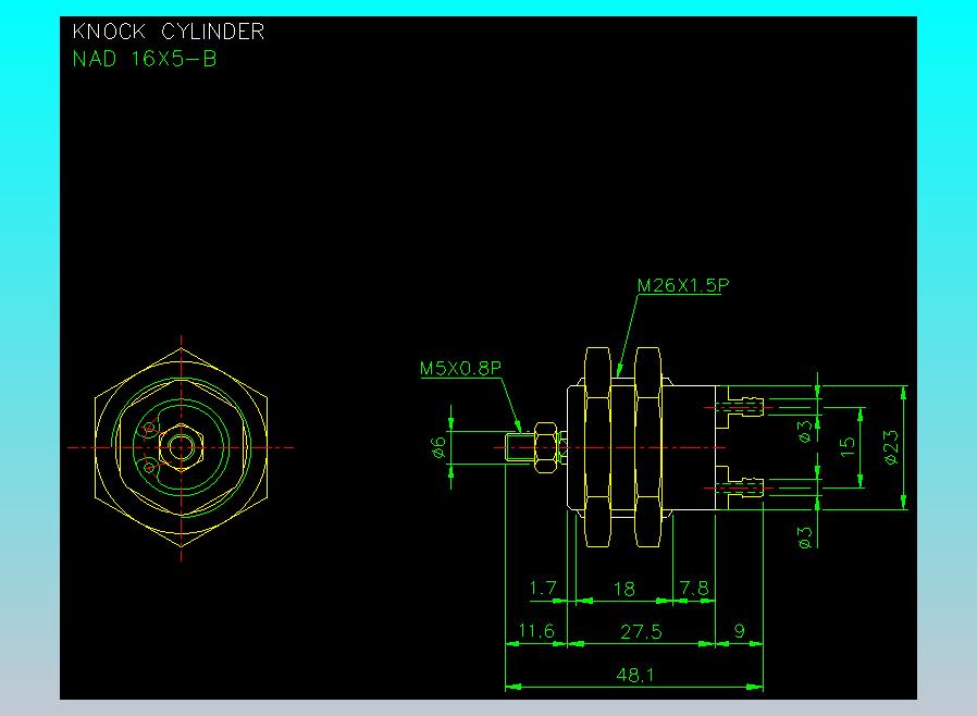 气立可CHELIC气缸油缸2D-NAD16x5-B
