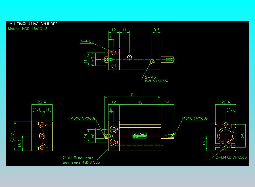 气立可CHELIC气缸油缸2D-NDD16x10-S