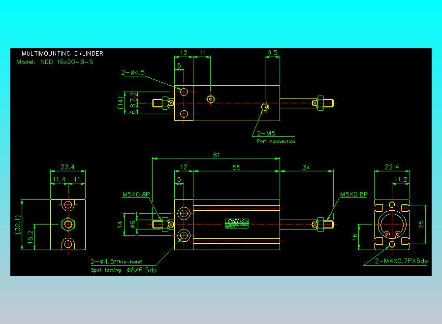 气立可CHELIC气缸油缸2D-NDD16x20-B-S