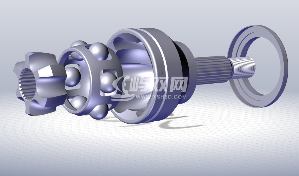丰田Auris II等速万向节3D数模图