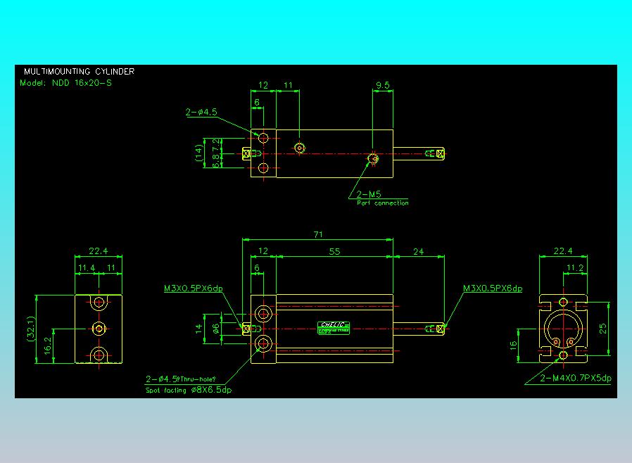 气立可CHELIC气缸油缸2D-NDD16x20-S