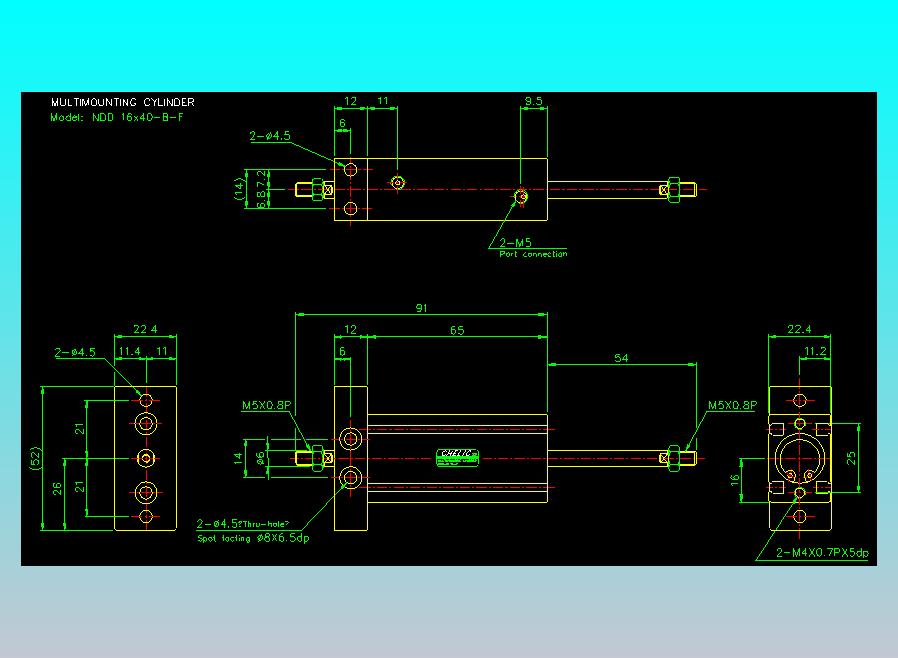 气立可CHELIC气缸油缸2D-NDD16x40-B-F