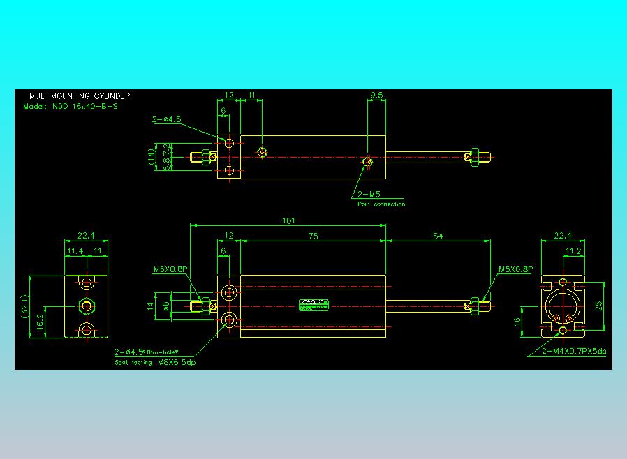 气立可CHELIC气缸油缸2D-NDD16x40-B-S