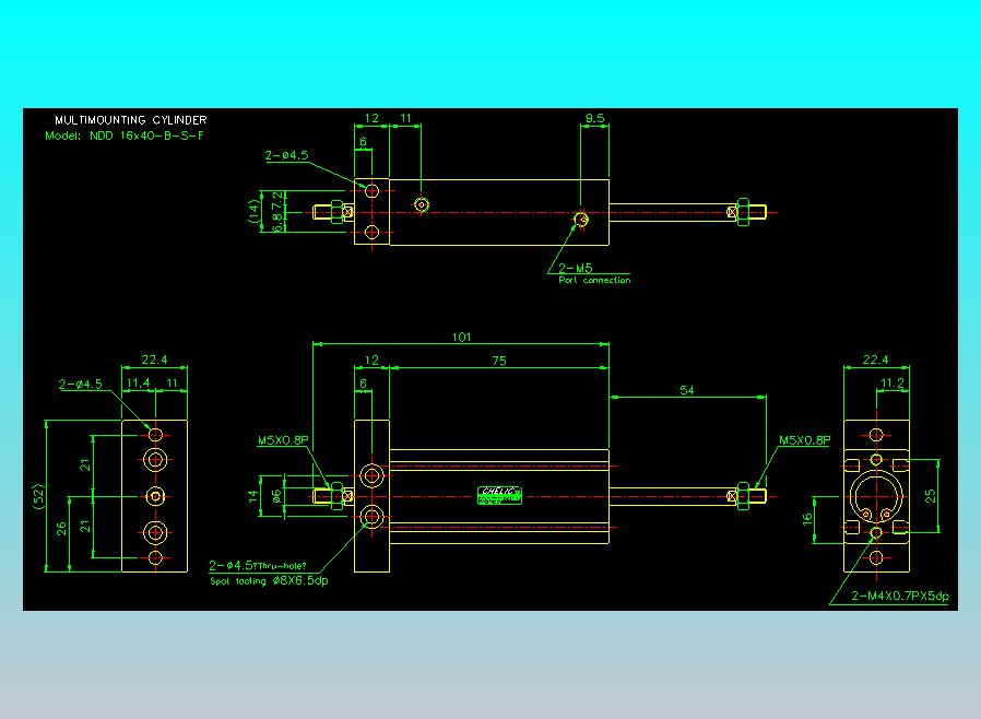 气立可CHELIC气缸油缸2D-NDD16x40-B-S-F