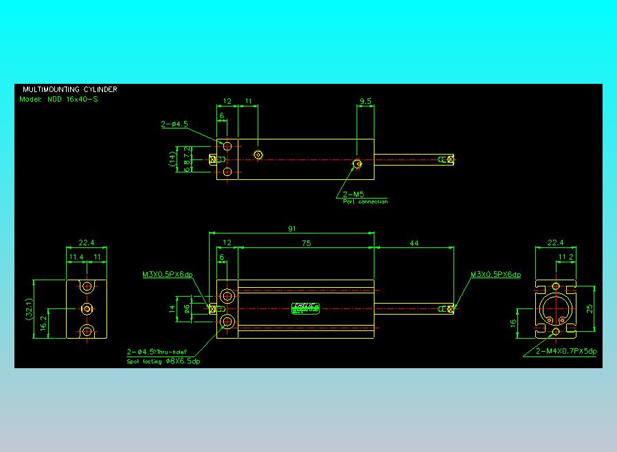 气立可CHELIC气缸油缸2D-NDD16x40-S