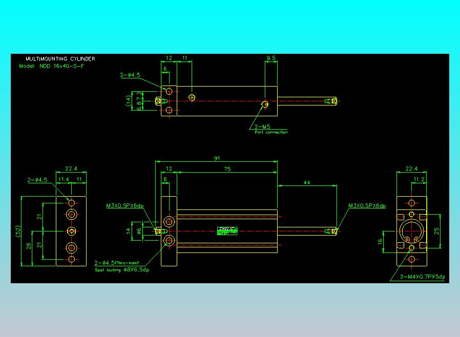 气立可CHELIC气缸油缸2D-NDD16x40-S-F