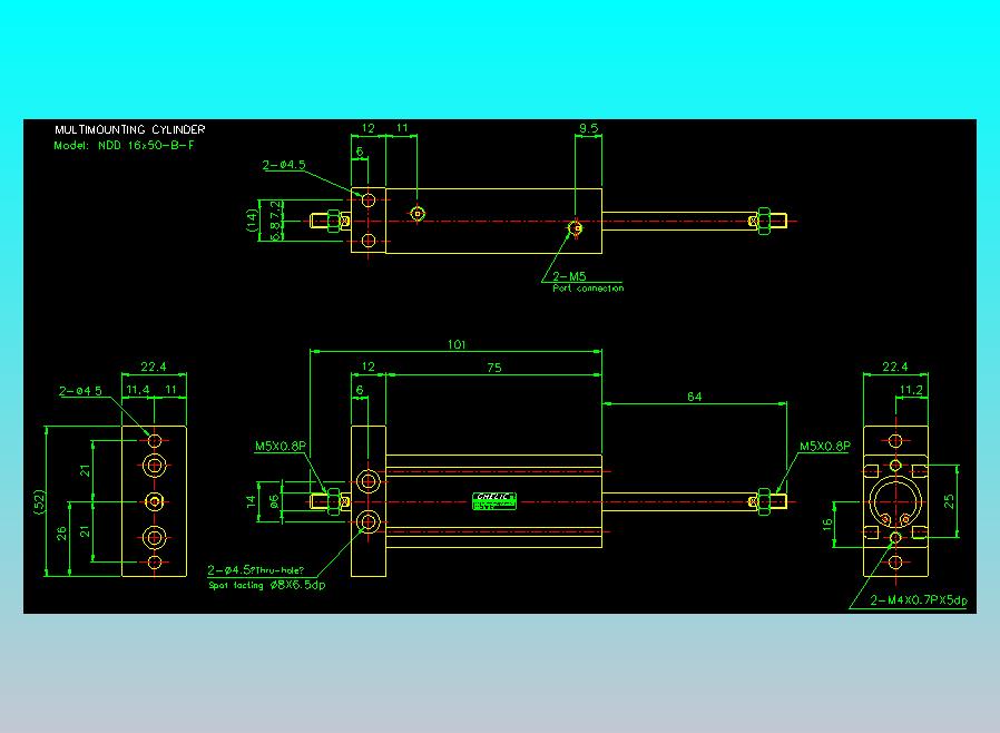 气立可CHELIC气缸油缸2D-NDD16x50-B-F